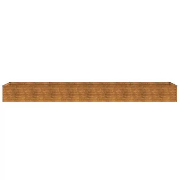 Corten acél kerti magaságyás 386 x 50 x 36 cm