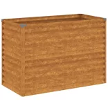 Corten acél kerti magaságyás 100 x 50 x 69 cm