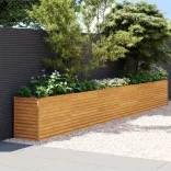 Corten acél kerti magaságyás 578 x 50 x 69 cm