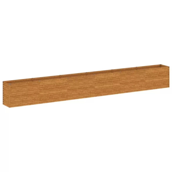 Corten acél kerti magaságyás 578 x 50 x 69 cm