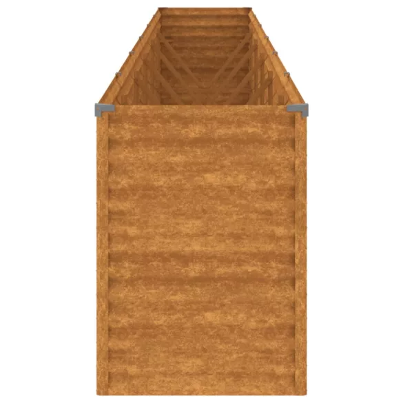 Corten acél kerti magaságyás 578 x 50 x 69 cm