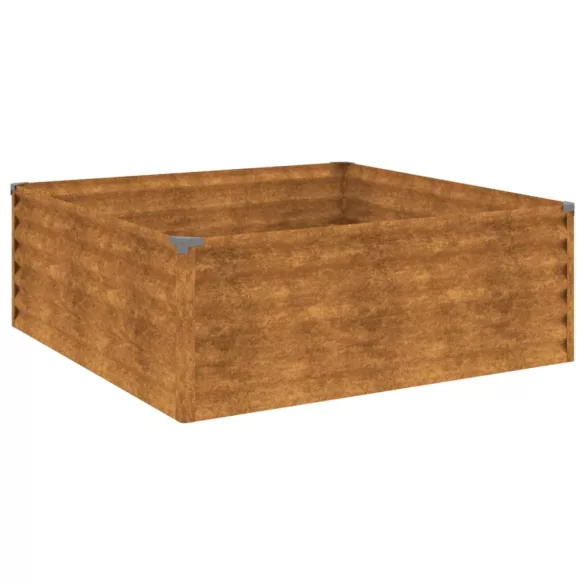 corten acél kerti magaságyás 100x100x36 cm