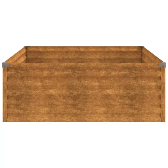 corten acél kerti magaságyás 100x100x36 cm