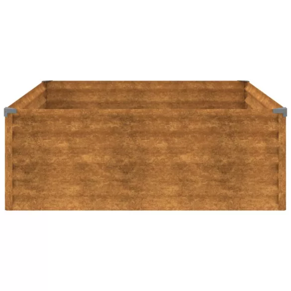 corten acél kerti magaságyás 100x100x36 cm
