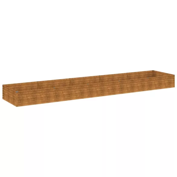corten acél kerti magaságyás 482x100x36 cm