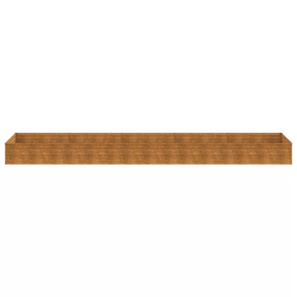 corten acél kerti magaságyás 482x100x36 cm