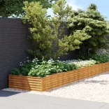 corten acél kerti magaságyás 770x100x36 cm