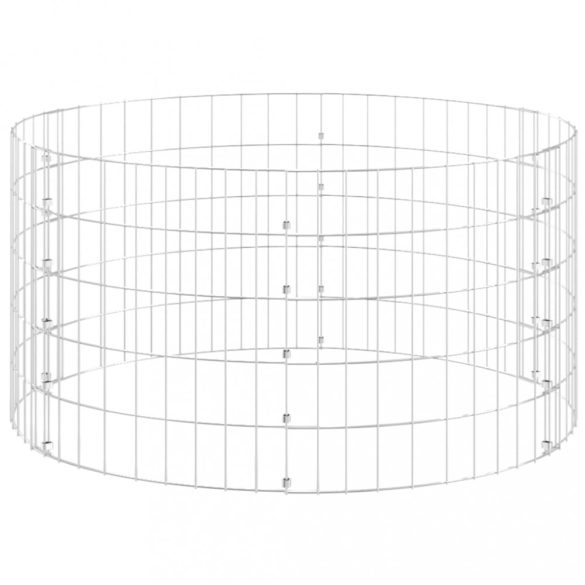 kör alakú horganyzott acél gabion oszlop Ø100 x 50 cm