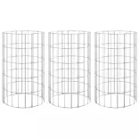 3 db kör alakú horganyzott acél gabion magaságyás Ø30 x 50 cm
