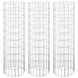 3 db kör alakú horganyzott acél gabion magaságyás Ø30 x 100 cm