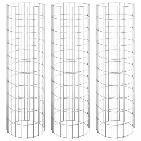 3 db kör alakú horganyzott acél gabion magaságyás Ø30 x 100 cm