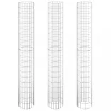 3 db kör alakú horganyzott acél gabion magaságyás Ø30 x 200 cm
