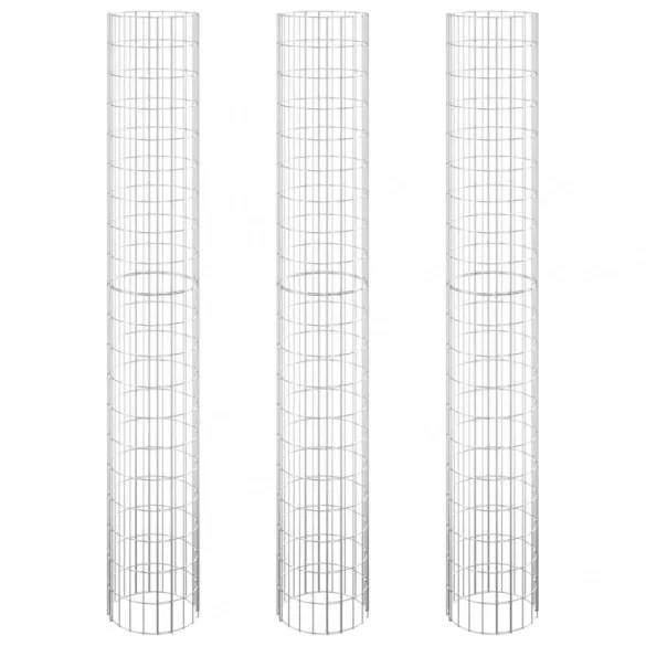 3 db kör alakú horganyzott acél gabion magaságyás Ø30 x 200 cm