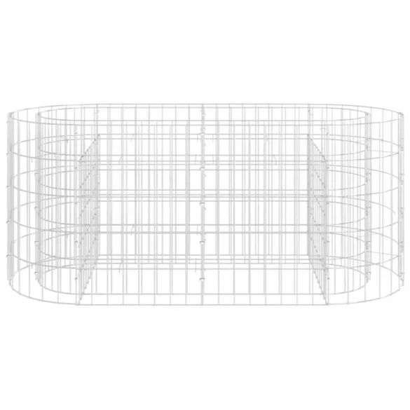 horganyzott vas gabion magaságyás 120 x 50 x 50 cm