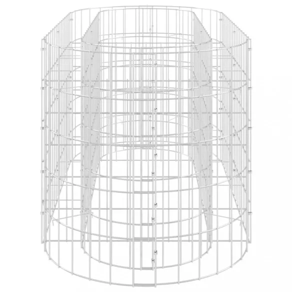 horganyzott vas gabion magaságyás 120 x 50 x 50 cm