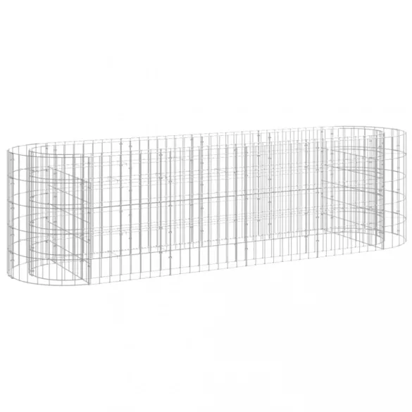 horganyzott vas gabion magaságyás 190 x 50 x 50 cm