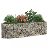 horganyzott vas gabion magaságyás 190 x 50 x 50 cm
