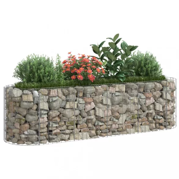 horganyzott vas gabion magaságyás 190 x 50 x 50 cm