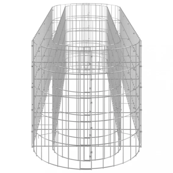 horganyzott vas gabion magaságyás 190 x 50 x 50 cm