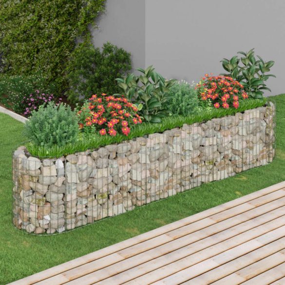 horganyzott vas gabion magaságyás 260 x 50 x 50 cm