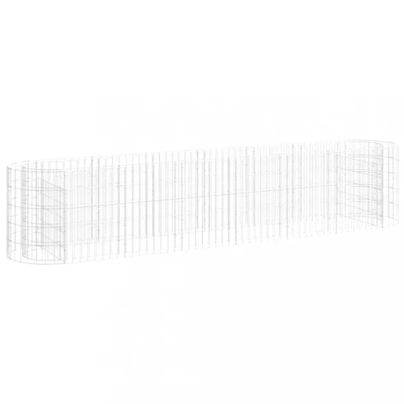horganyzott vas gabion magaságyás 260 x 50 x 50 cm