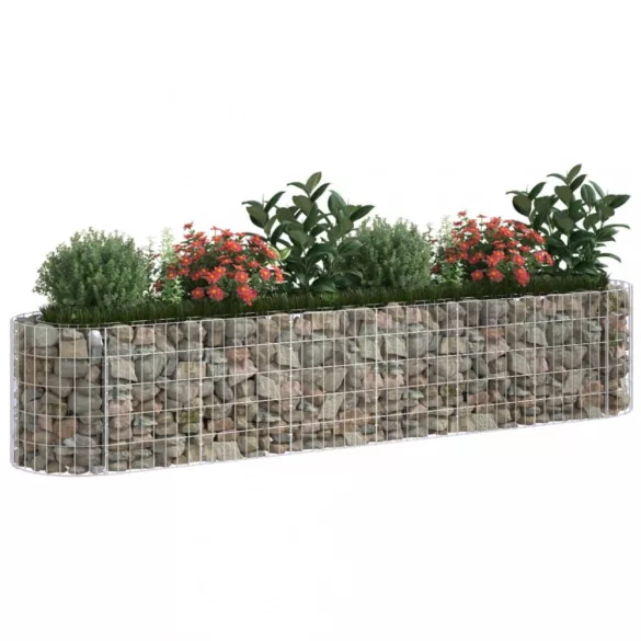 horganyzott vas gabion magaságyás 260 x 50 x 50 cm