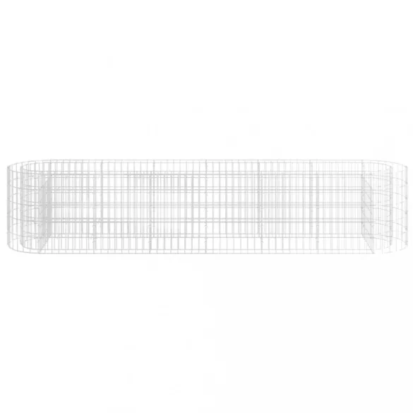 horganyzott vas gabion magaságyás 260 x 50 x 50 cm