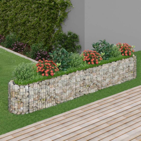 horganyzott vas gabion magaságyás 330 x 50 x 50 cm