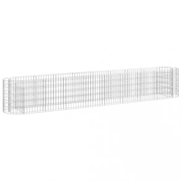 horganyzott vas gabion magaságyás 330 x 50 x 50 cm