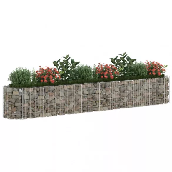 horganyzott vas gabion magaságyás 330 x 50 x 50 cm