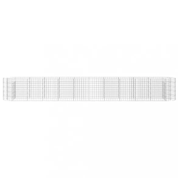 horganyzott vas gabion magaságyás 400 x 50 x 50 cm