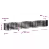 horganyzott vas gabion magaságyás 400 x 50 x 50 cm