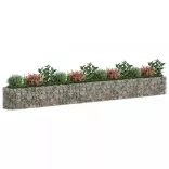horganyzott vas gabion magaságyás 470 x 50 x 50 cm