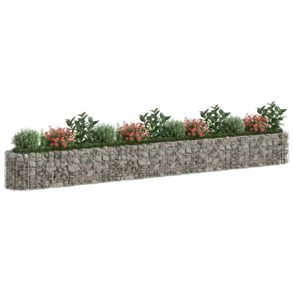 horganyzott vas gabion magaságyás 470 x 50 x 50 cm
