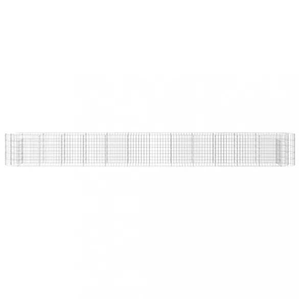 horganyzott vas gabion magaságyás 470 x 50 x 50 cm