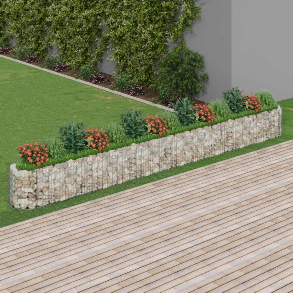 horganyzott vas gabion magaságyás 540 x 50 x 50 cm