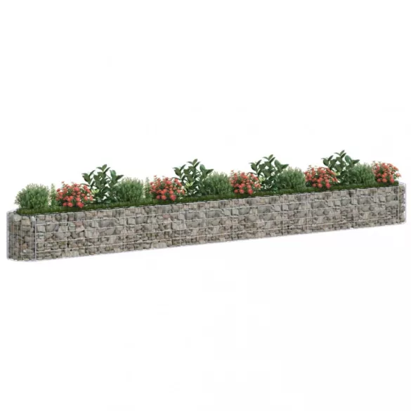 horganyzott vas gabion magaságyás 540 x 50 x 50 cm