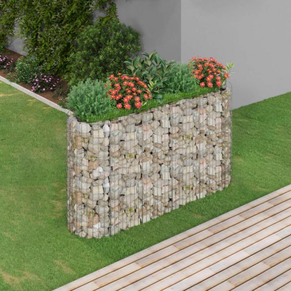 horganyzott vas gabion magaságyás 190x50x100 cm