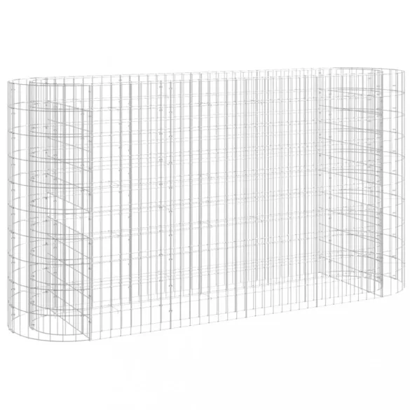 horganyzott vas gabion magaságyás 190x50x100 cm