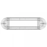 horganyzott vas gabion magaságyás 190x50x100 cm