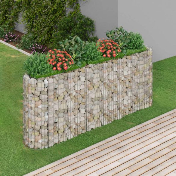 horganyzott vas gabion magaságyás 260x50x100 cm