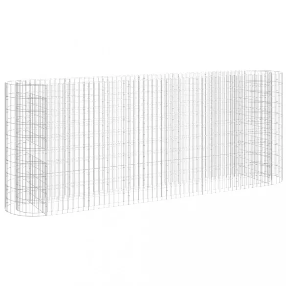 horganyzott vas gabion magaságyás 260x50x100 cm