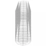horganyzott vas gabion magaságyás 260x50x100 cm