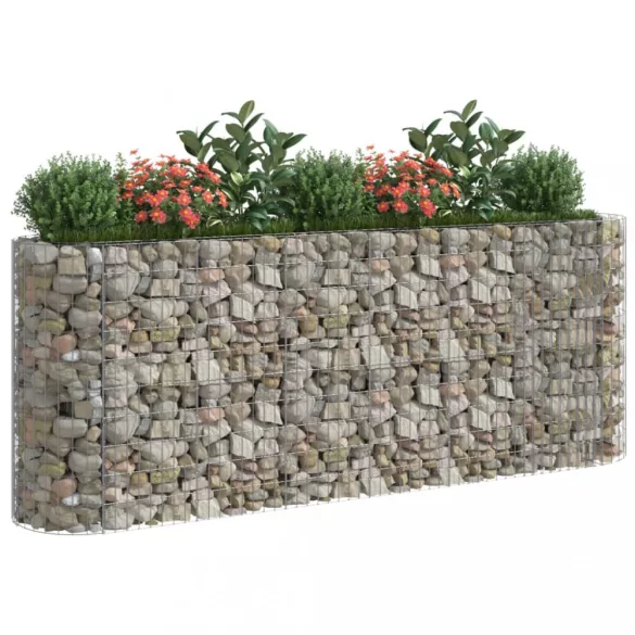 horganyzott vas gabion magaságyás 260x50x100 cm