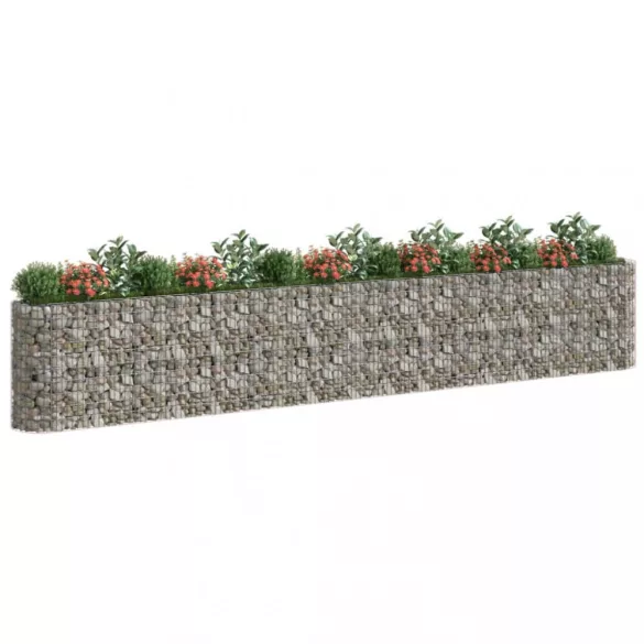 horganyzott vas gabion magaságyás 610x50x100 cm