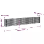 horganyzott vas gabion magaságyás 610x50x100 cm
