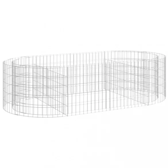 horganyzott vas gabion magaságyás 200x100x50 cm