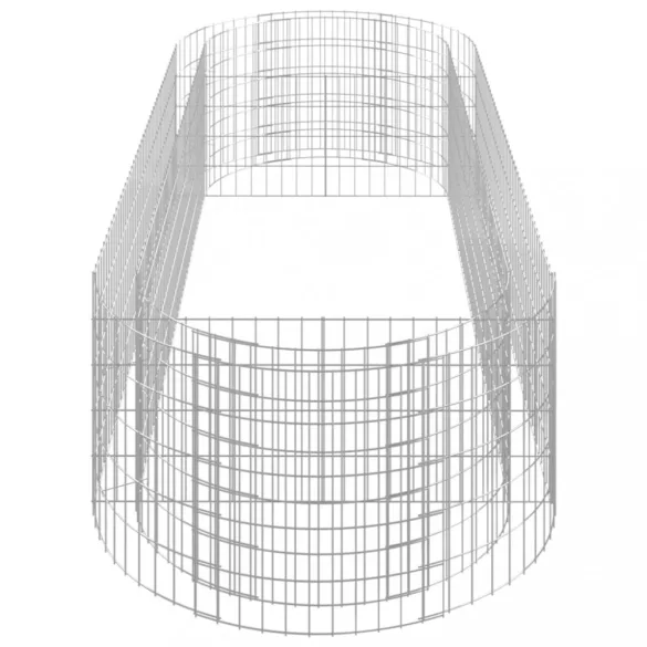 horganyzott vas gabion magaságyás 300x100x50 cm