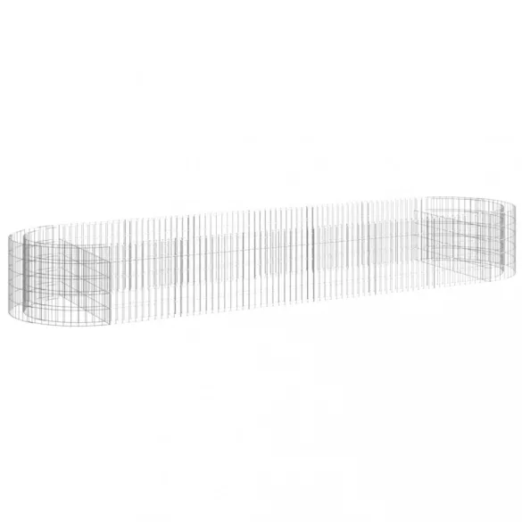 horganyzott vas gabion magaságyás 400x100x50 cm