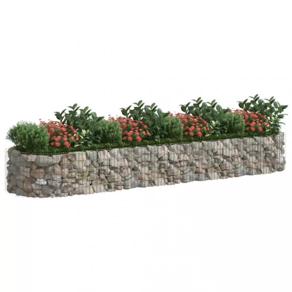 horganyzott vas gabion magaságyás 400x100x50 cm
